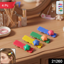 Colorful Star Design Decorative Hair Clip Set (4 Pc) - justgrabit.in | Just Grab It