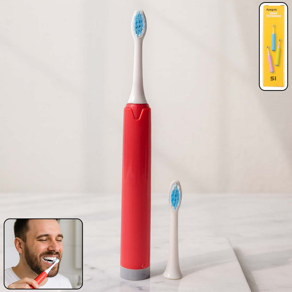 Battery - Operated Electric Toothbrush with Replaceable Head (Mix Color / 1 Pc) - justgrabit.in | Just Grab It