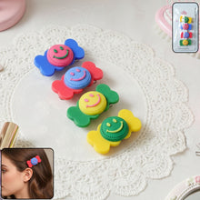 Colorful Smiley Candy Design Decorative Hair Clip Set (4 Pc) - justgrabit.in | Just Grab It