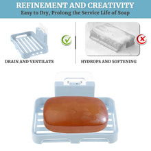 Self - Adhesive Wall Mount Plastic Soap Dish with Drain Slots - justgrabit.in | Just Grab It