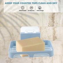 Self - Adhesive Wall Mount Plastic Soap Dish with Drain Slots - justgrabit.in | Just Grab It