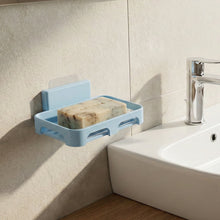 Self - Adhesive Wall Mount Plastic Soap Dish with Drain Slots - justgrabit.in | Just Grab It