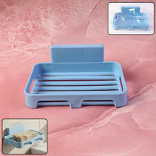 Self - Adhesive Wall Mount Plastic Soap Dish with Drain Slots - justgrabit.in | Just Grab It