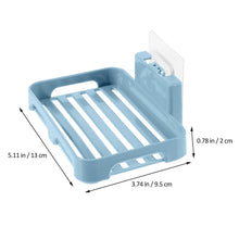 Self - Adhesive Wall Mount Plastic Soap Dish with Drain Slots - justgrabit.in | Just Grab It