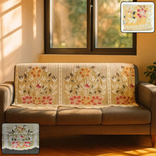 Elegant Floral Sofa Protector Cover - (1 Pc / 139x28 Inch) - justgrabit.in | Just Grab It