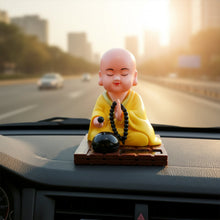 Yellow Solar Powered Sitting Buddha Statue (1 Pc / Medium) - justgrabit.in | Just Grab It