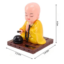 Yellow Solar Powered Sitting Buddha Statue (1 Pc / Medium) - justgrabit.in | Just Grab It
