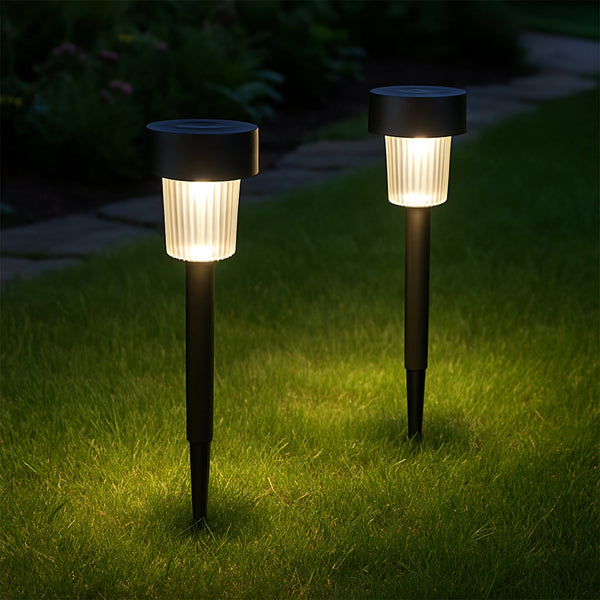 Solar - Powered LED Garden Spike Light Set (31x5cm / 2 Pc) - justgrabit.in | Just Grab It