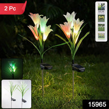 Solar Garden Flower Lights - (2Pc Set) - justgrabit.in | Just Grab It