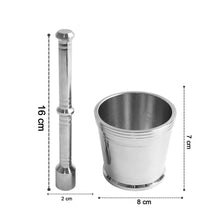 Heavy Duty Stainless Steel Mortar and Pestle Set for Kitchen, Khalbatta Set (2 Pc Set) - Justgrabit Inc.