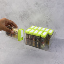 Classic Transparent Spice Rack with Stand – 12 Piece - justgrabit.in | Just Grab It