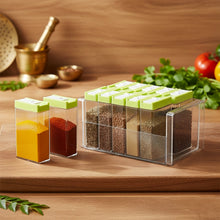 Classic Transparent Spice Rack with Stand – 12 Piece - justgrabit.in | Just Grab It