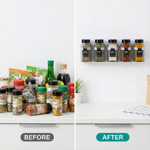 Wall - Mounted Adjustable Spice Rack Organizer (1 Pc) - justgrabit.in | Just Grab It