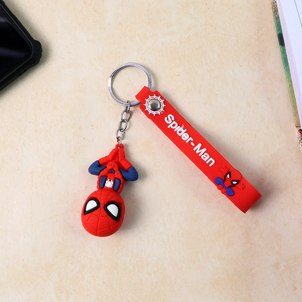 Cute Cartoon Silicone 3D Key Chain with Metal Hook & Strap (Pack of 1) - justgrabit.in | Just Grab It