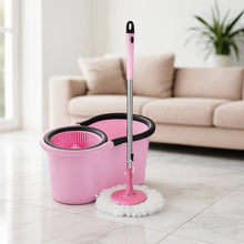 Quick Spin Mop With Steel Spin, Bucket Floor Cleaning, Easy Wheels & Big Bucket, Floor Cleaning Mop with Bucket - Justgrabit Inc.