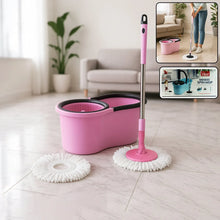 Quick Spin Mop With Steel Spin, Bucket Floor Cleaning, Easy Wheels & Big Bucket, Floor Cleaning Mop with Bucket - Justgrabit Inc.