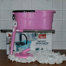 Quick Spin Mop With Steel Spin, Bucket Floor Cleaning, Easy Wheels & Big Bucket, Floor Cleaning Mop with Bucket - Justgrabit Inc.