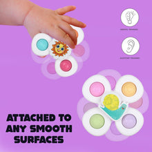 White Baby Spinner Toy Set – Sensory Suction Spin Toys (3 Pc Set) - justgrabit.in | Just Grab It