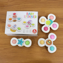 White Baby Spinner Toy Set – Sensory Suction Spin Toys (3 Pc Set) - justgrabit.in | Just Grab It