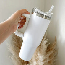 890 ML Insulated Stainless - Steel Travel Tumbler White Color (1 Pc ) - justgrabit.in | Just Grab It