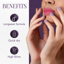 OG Beauty Purple Dazzle Starlet Glitter Nail Paint (10 ML / 1 Pc) - justgrabit.in | Just Grab It
