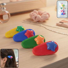 Colorful Star Design Decorative Hair Clip Set (4 Pc) - justgrabit.in | Just Grab It