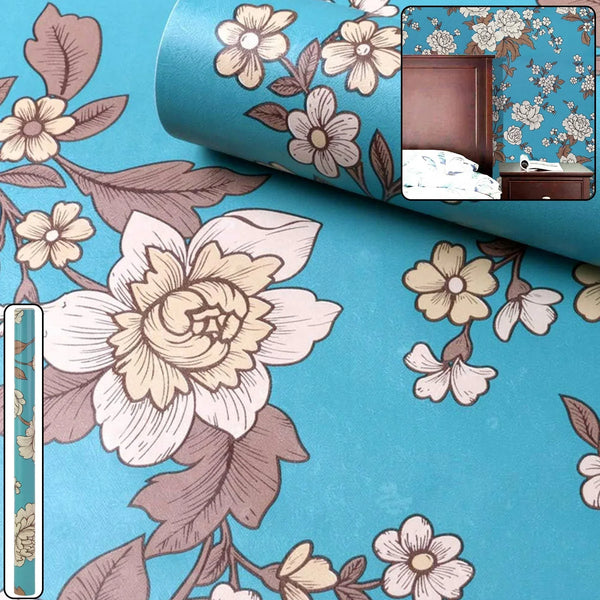 Premium Floral Decorative Wallpaper Roll 45 cm x 1 meter (1 Pc) - justgrabit.in | Just Grab It