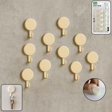 Self Adhesive Round Wall Hooks (10 Pc) - justgrabit.in | Just Grab It