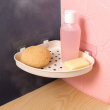 Self - Adhesive Corner Bathroom Shelf with Fast - Drain Holes (1 Pc) - justgrabit.in | Just Grab It
