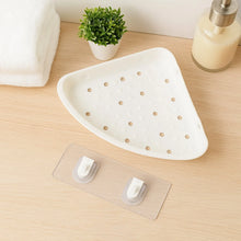 Self - Adhesive Corner Bathroom Shelf with Fast - Drain Holes (1 Pc) - justgrabit.in | Just Grab It