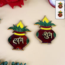 Shubh Labh Kalash Shaped Wall Hangings (2 Pc) - justgrabit.in | Just Grab It