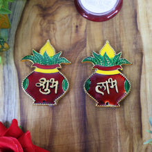 Shubh Labh Kalash Shaped Wall Hangings (2 Pc) - justgrabit.in | Just Grab It