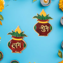 Shubh Labh Kalash Shaped Wall Hangings (2 Pc) - justgrabit.in | Just Grab It