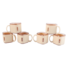 Premium Square Shape Tea Cup Set – 6 - Piece (150 ML) - justgrabit.in | Just Grab It
