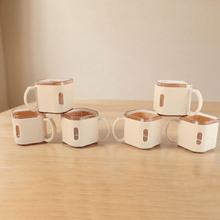 Premium Square Shape Tea Cup Set – 6 - Piece (150 ML) - justgrabit.in | Just Grab It