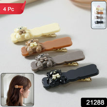 Cute Teddy Bear Decorative Snap Hair Clips Set (4 Pc) - justgrabit.in | Just Grab It
