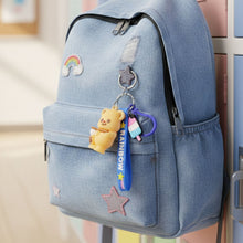 Cute Bear Cartoon Keychain with Rainbow Strap (1 Pc) - justgrabit.in | Just Grab It