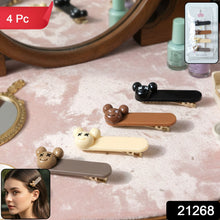 Cute Cartoon Bear Design Premium Fashion Hair Clips (4 Pc) - justgrabit.in | Just Grab It