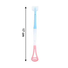 2 - in - 1 Baby Tongue Cleaner and Oral Massager Stick with Soft Silicone Brush Head - justgrabit.in | Just Grab It