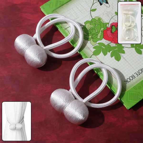 Magnetic Curtain Tiebacks - (2 Pc / Set) - justgrabit.in | Just Grab It