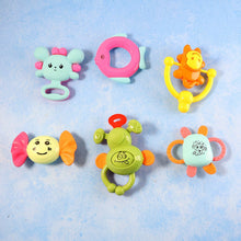 Play Cart Tiny Joys Rattle Toy Set – 6 - in - 1 Baby Rattles - justgrabit.in | Just Grab It