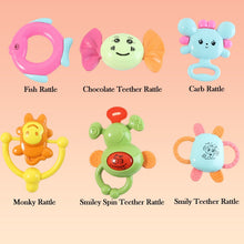 Play Cart Tiny Joys Rattle Toy Set – 6 - in - 1 Baby Rattles - justgrabit.in | Just Grab It