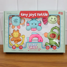 Play Cart Tiny Joys Rattle Toy Set – 6 - in - 1 Baby Rattles - justgrabit.in | Just Grab It