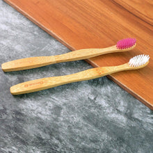 Eco - Friendly Natural Bamboo Toothbrush with Medium Bristles (2 Pc) - Justgrabit Inc.