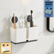 Wall Mounted 3 Compartment Toothbrush Holder with Adhesive Installation (1 Pc) - justgrabit.in | Just Grab It