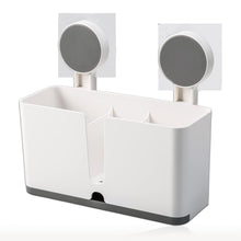 Wall Mounted 3 Compartment Toothbrush Holder with Adhesive Installation (1 Pc) - justgrabit.in | Just Grab It