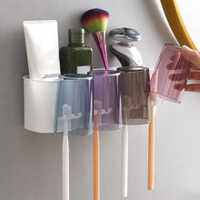 Wall Mounted Toothbrush Holder Set (1 Set) - justgrabit.in | Just Grab It