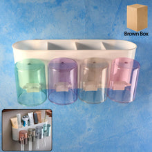 Wall Mounted Toothbrush Holder Set (1 Set) - justgrabit.in | Just Grab It