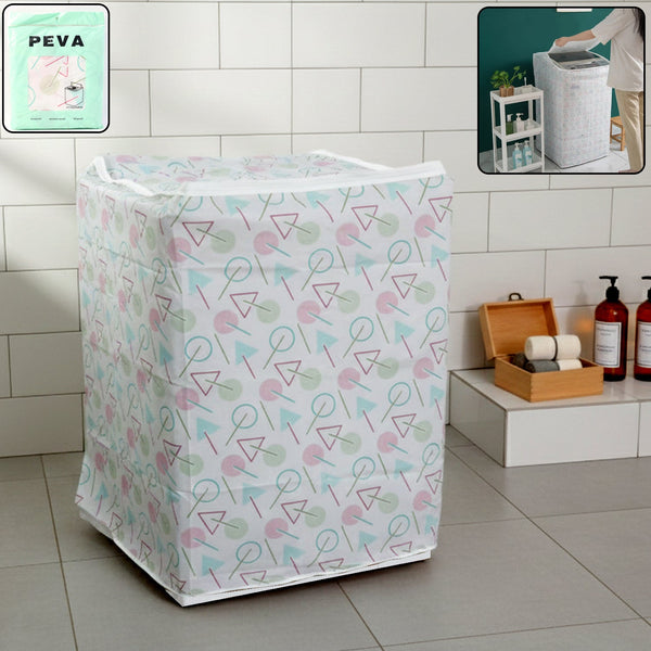 PEVA Waterproof Washing Machine Dust Cover (56×54×86 cm, 1 Pc) - justgrabit.in | Just Grab It
