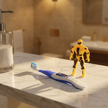Kids Toothbrush Set with Cartoon Robot Toy - justgrabit.in | Just Grab It